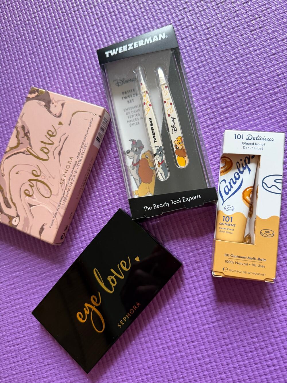 New Beauty Bundle: Sephora Eyeshadow Palette, TWEEZERMAN Disney, Lanolips